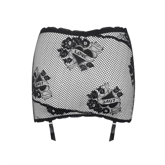 Agent Provocateur Clio Black Roll On Suspender LOVE AP4 Large NWT $215 - Picture 6 of 10